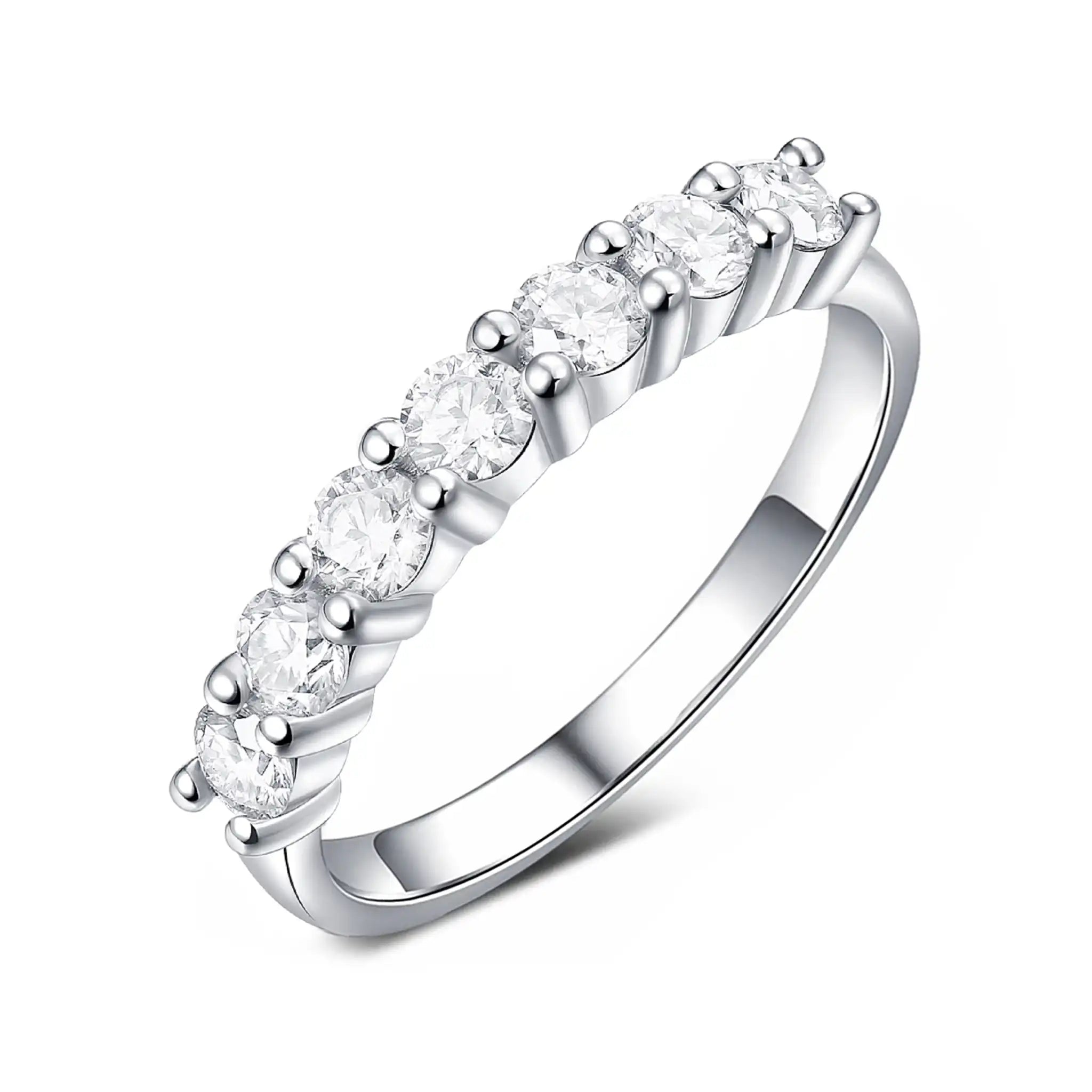 Seven-Princess-Moissanite-Sterling-Silver-Ring-R44