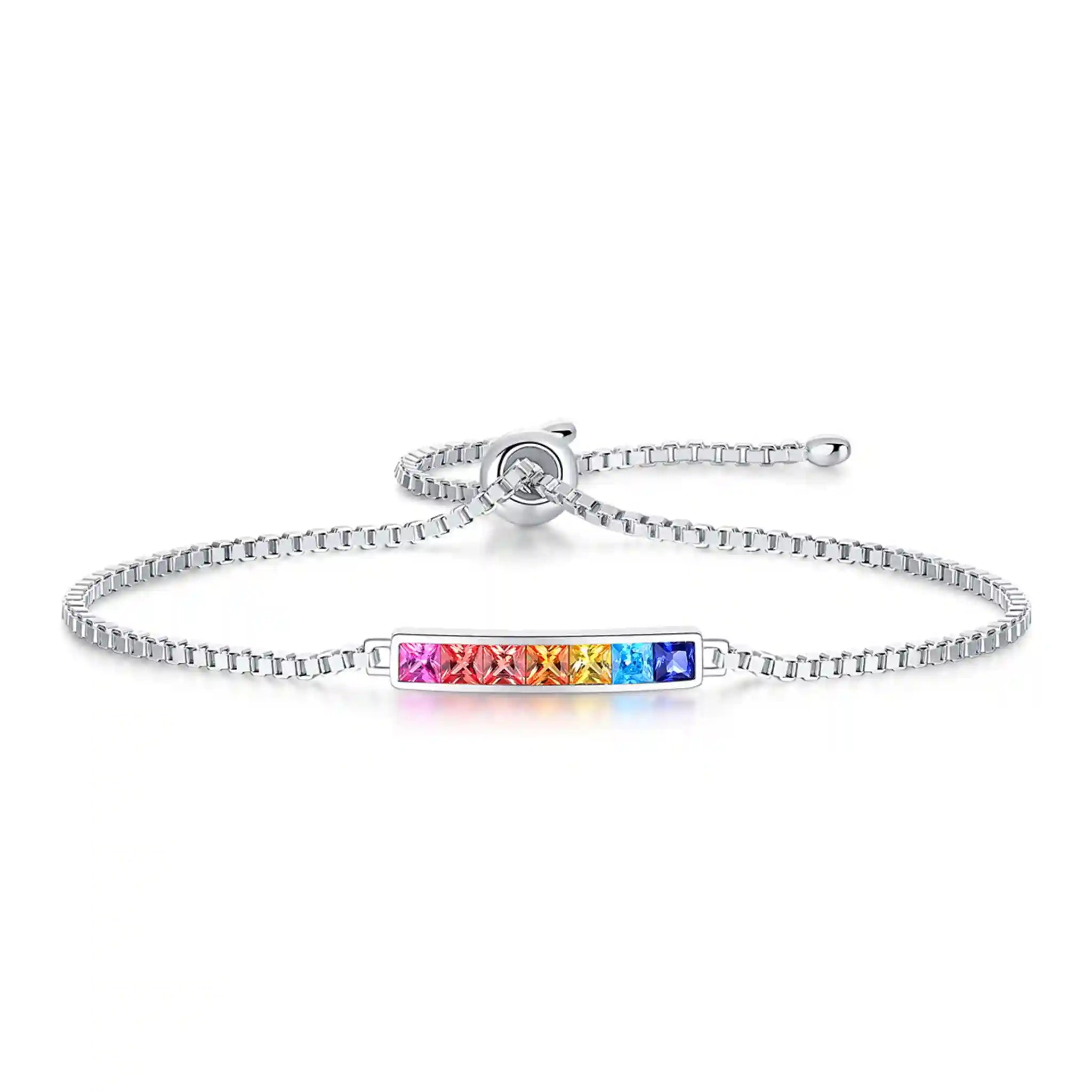 Spectrum Grace-Moissanite Sterling Silver Bracelet-B12