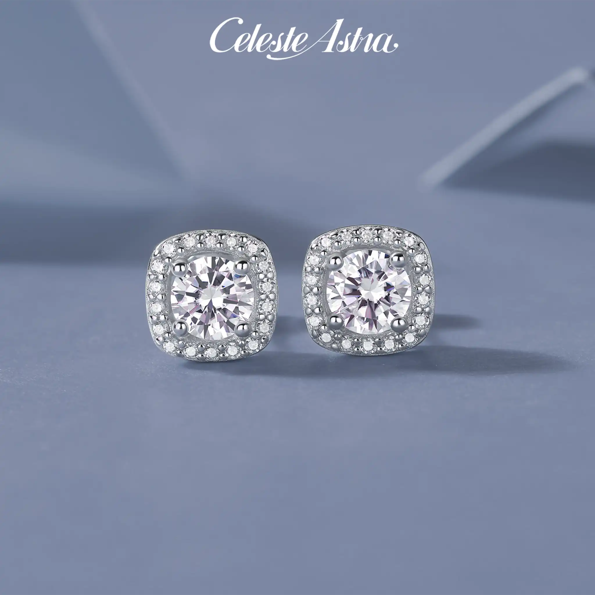 Square-Halo-Moissanite-Sterling-Silver-Earrings-E6