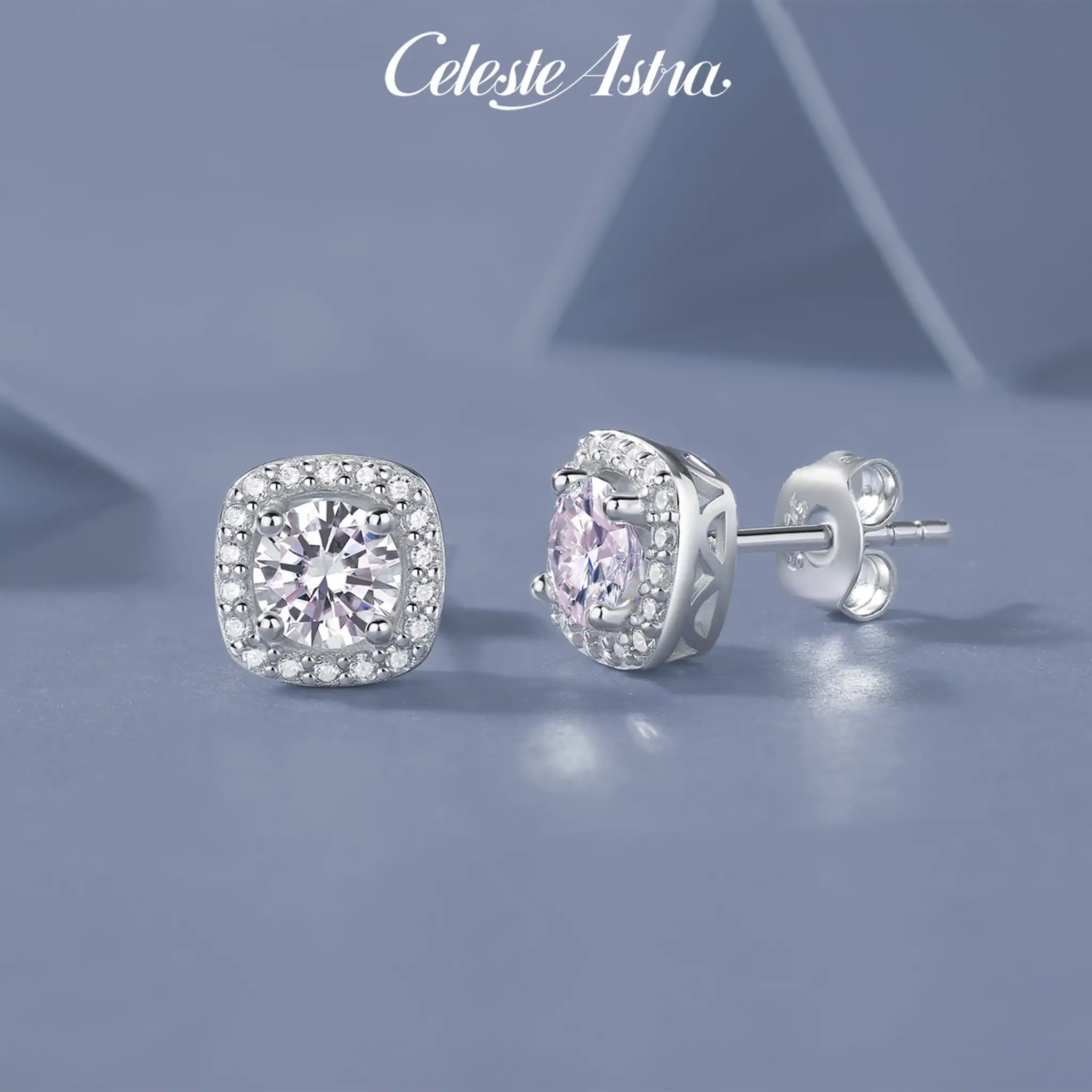 Square-Halo-Moissanite-Sterling-Silver-Earrings-E6