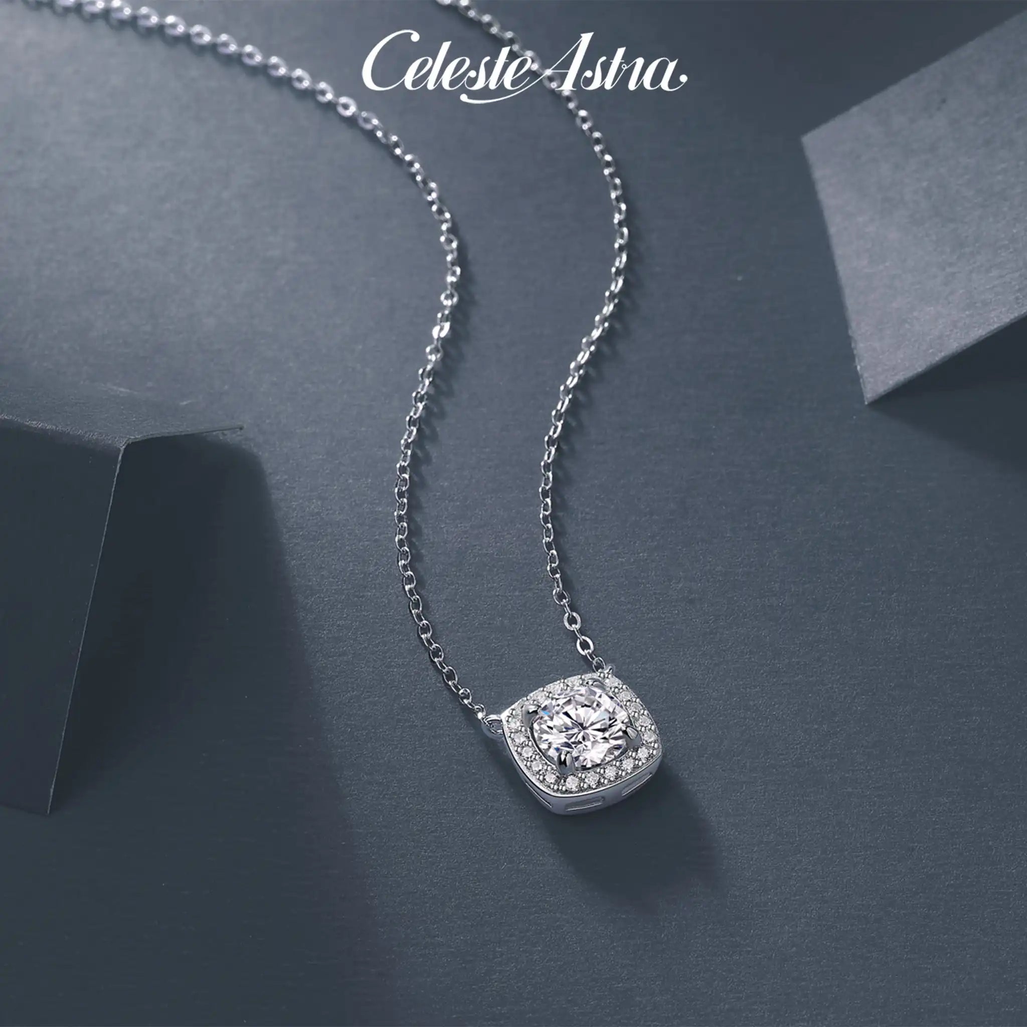 Square-Halo-Moissanite-Sterling-Silver-Necklace-N16