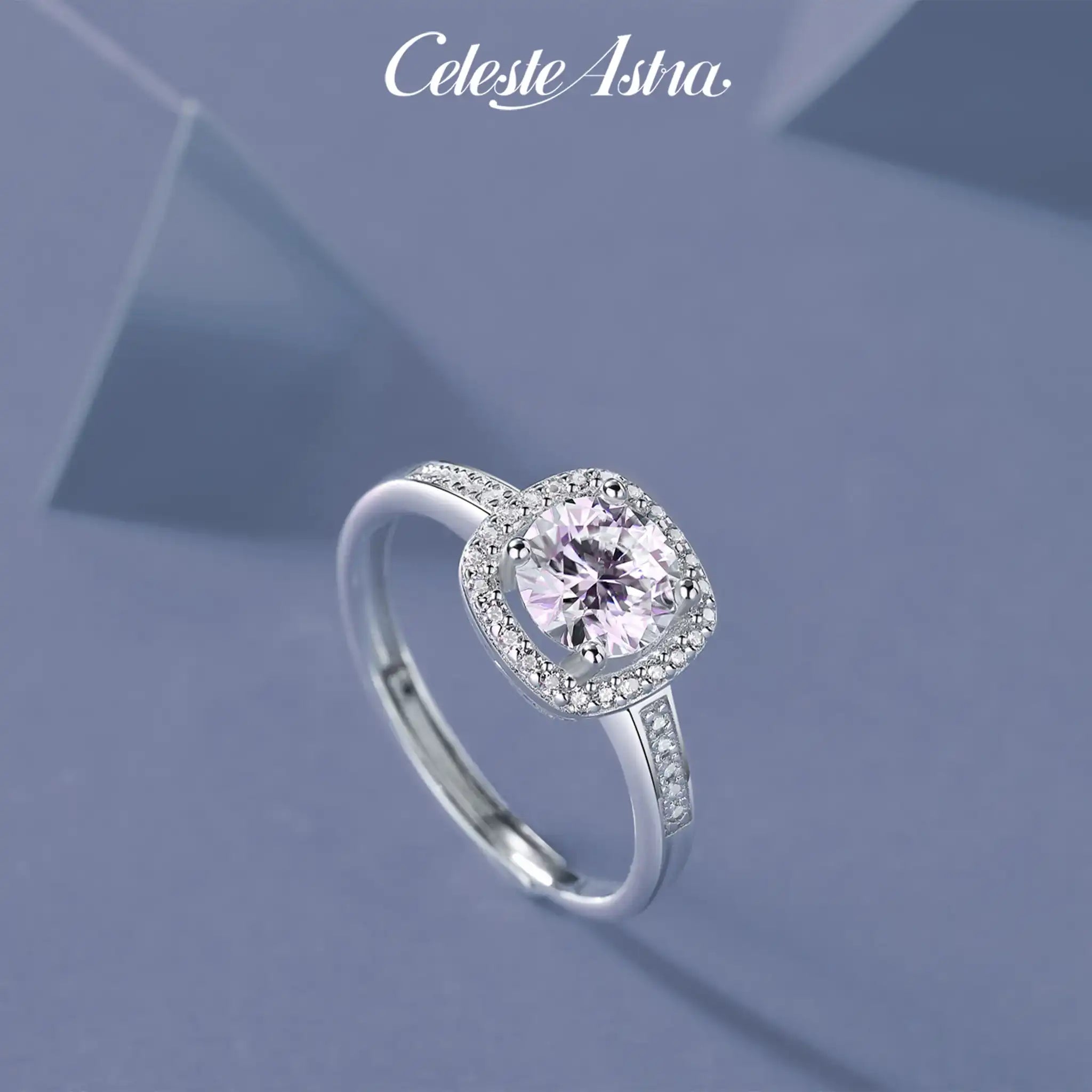 Square-Halo-Moissanite-Sterling-Silver-Ring-R19