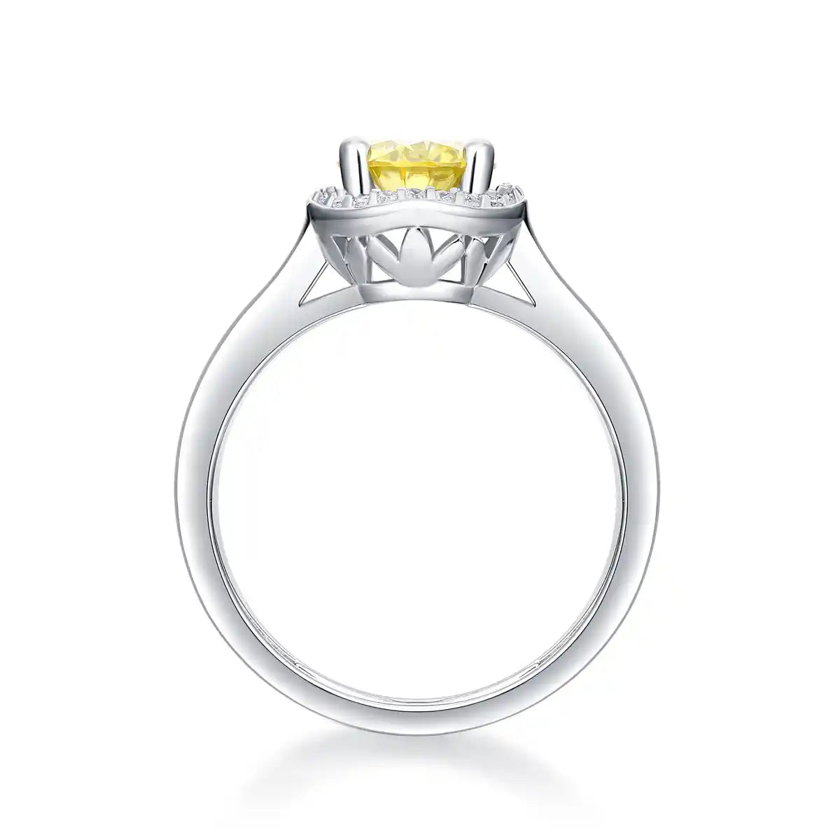 Sunlit Wealth-Moissanite Sterling Silver Ring-R64