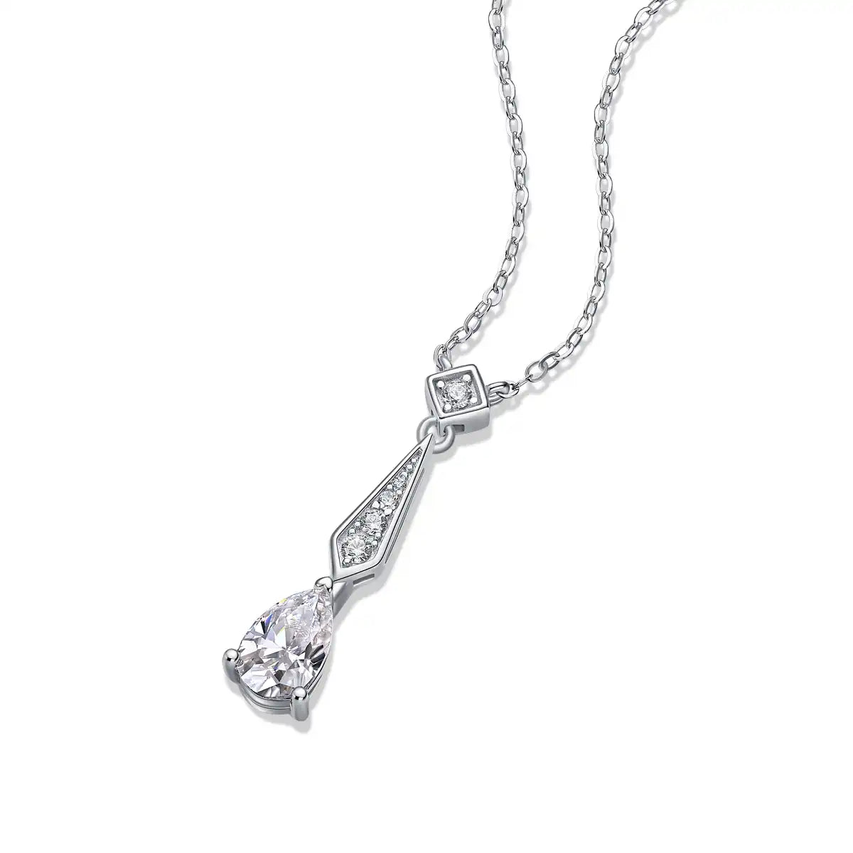 Teardrop-Moissanite-SterlingSilver-Necklace-N32