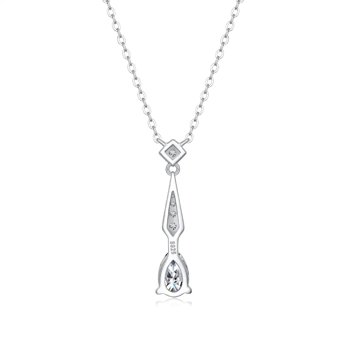 Teardrop-Moissanite-SterlingSilver-Necklace-N32
