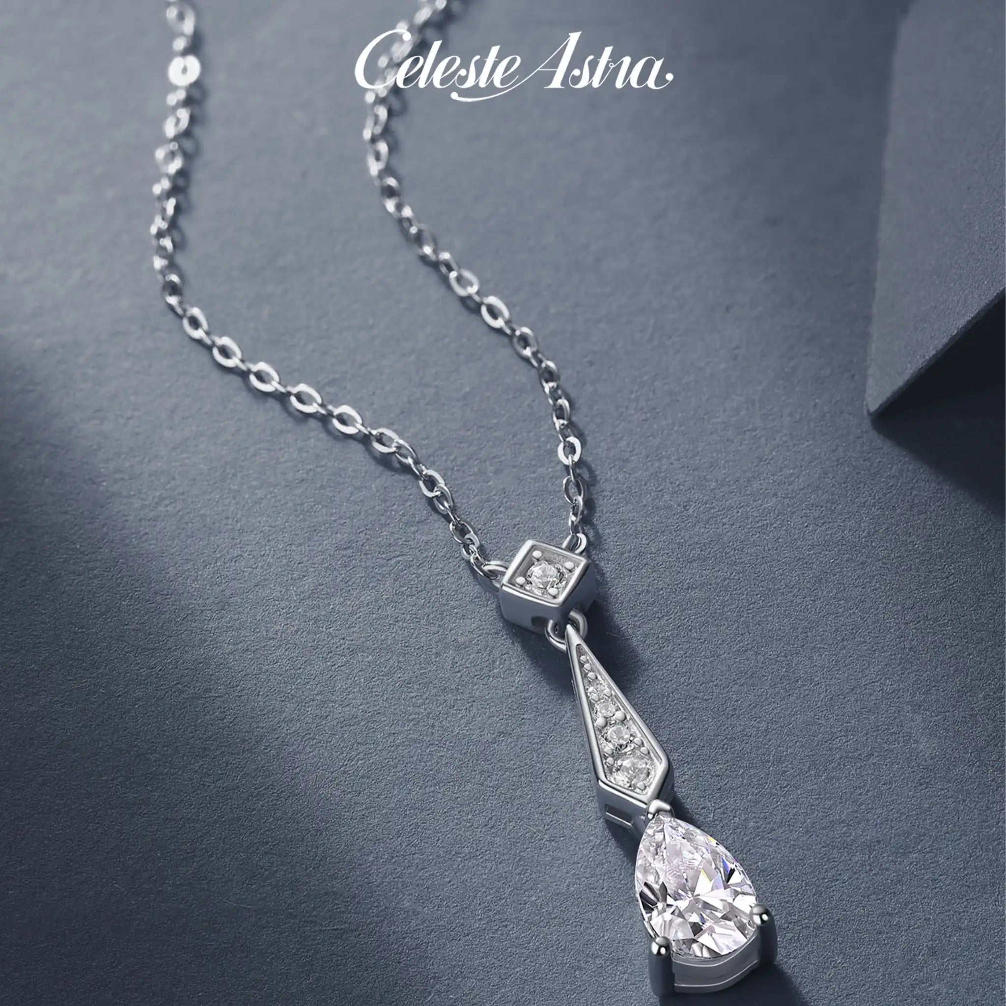 Teardrop-Moissanite-SterlingSilver-Necklace-N32
