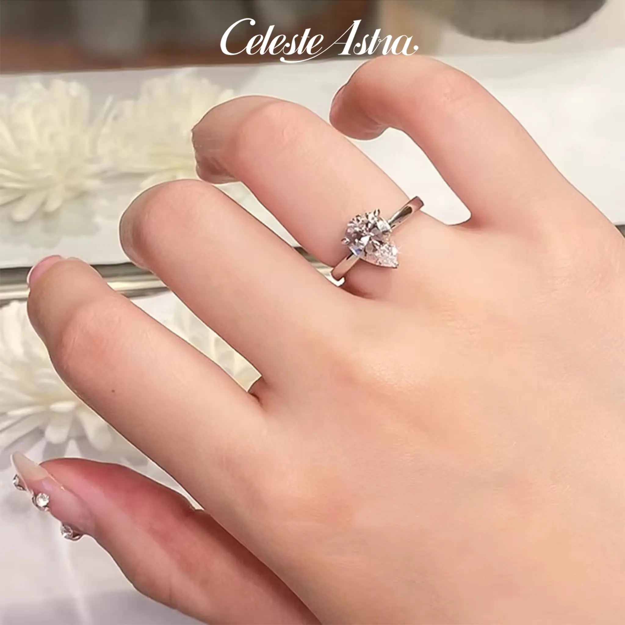 Tears-Moissanite-Sterling-Silver-Ring-R36