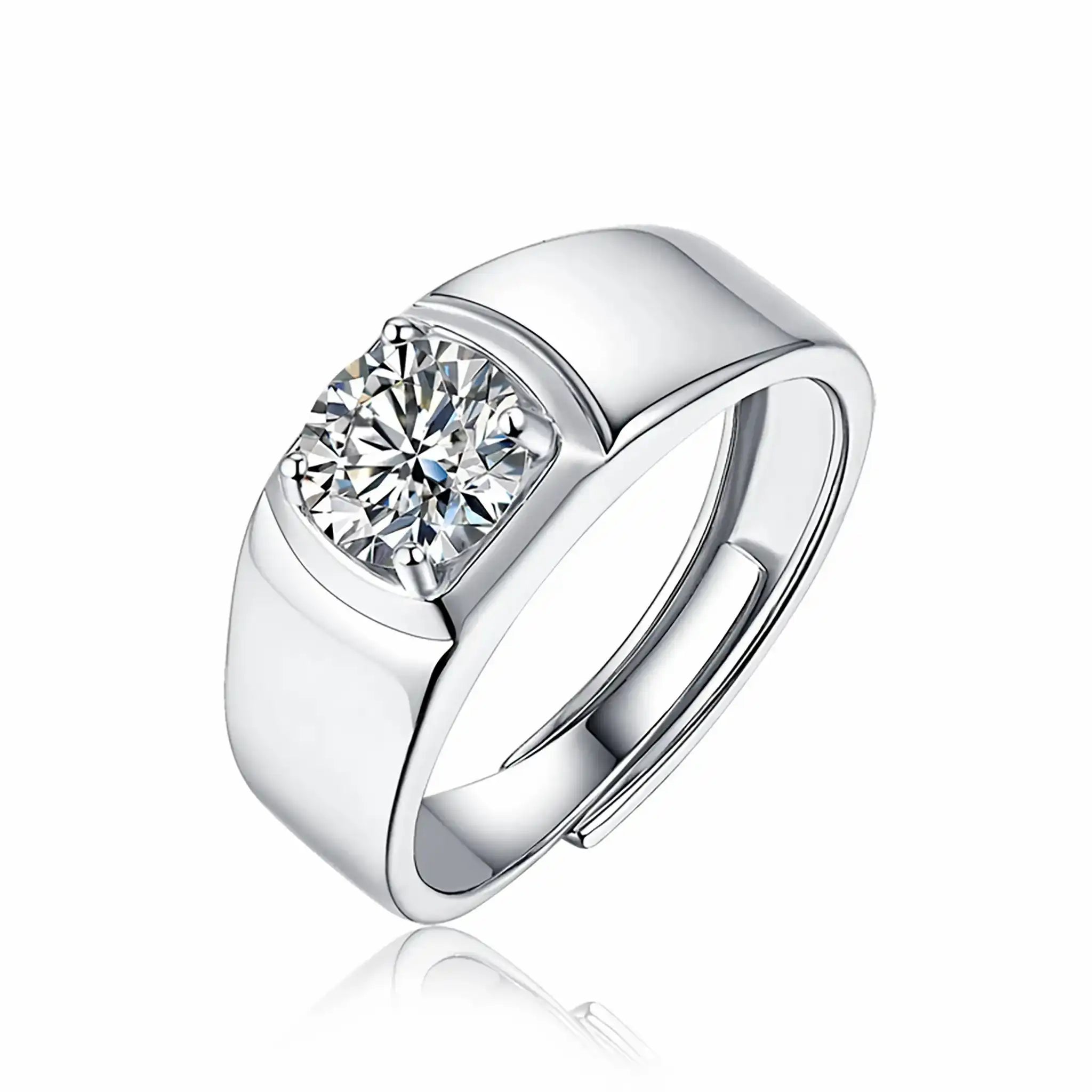 Warrior-Moissanite-Sterling-Silver-Men's -Ring-R28