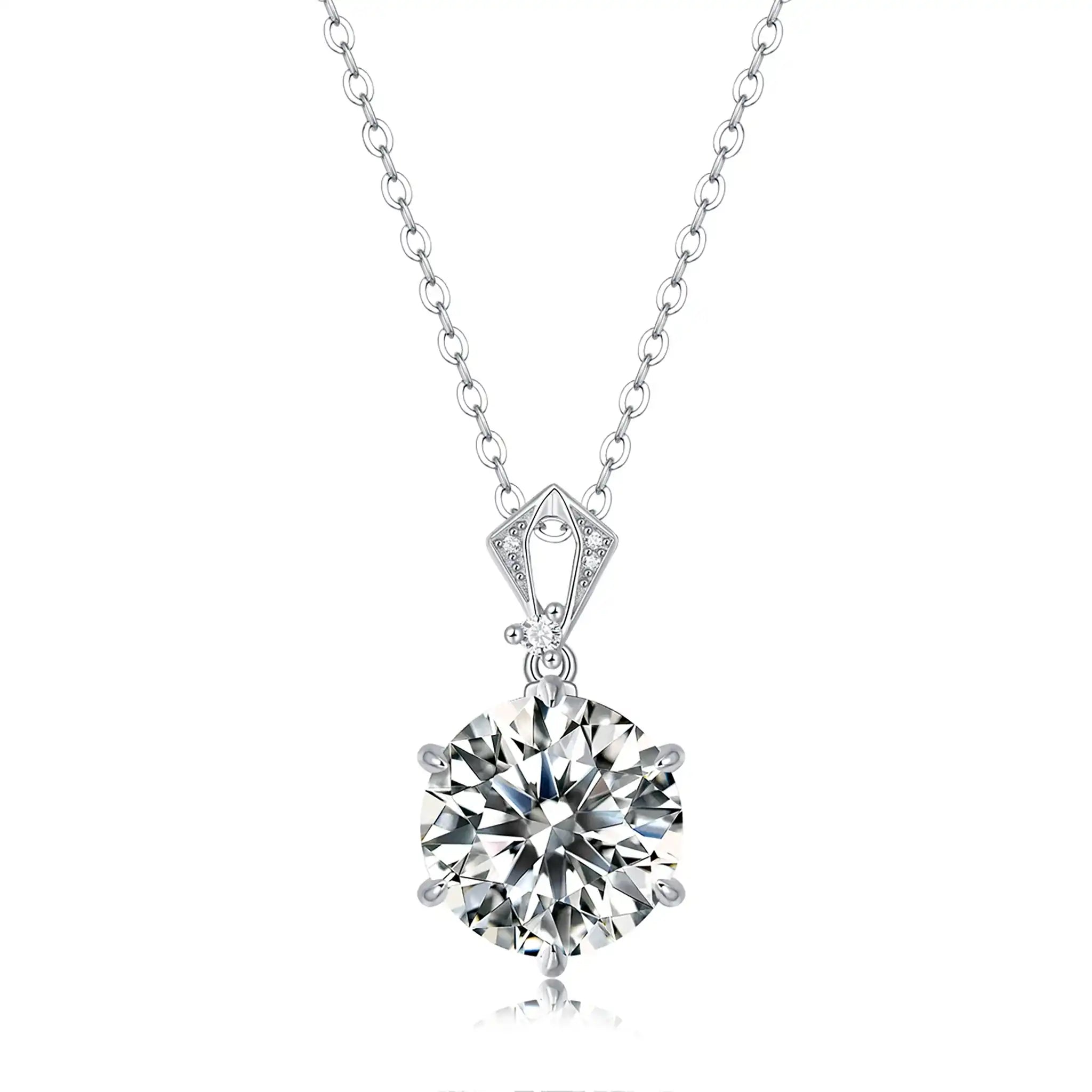 Classic-Six-Claw-Moissanite-Sterling-Silver-Necklace-N7