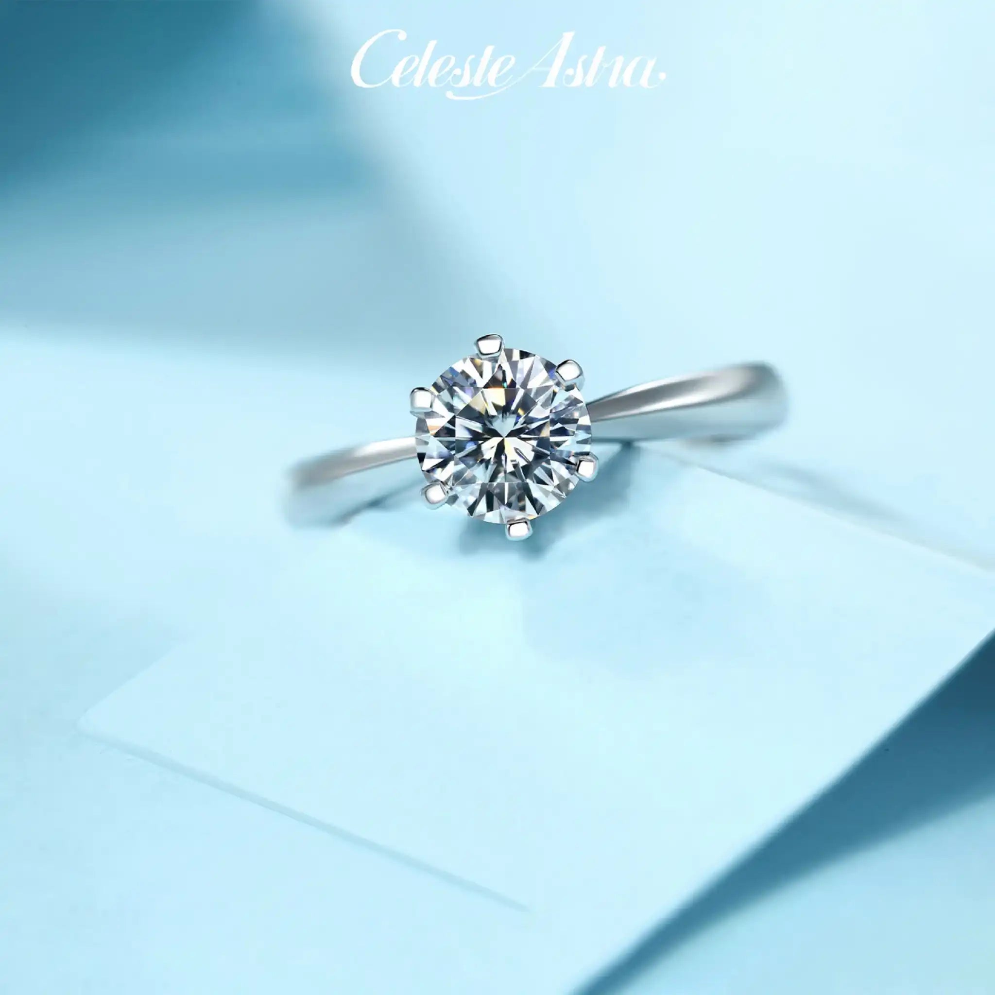 Classic-Six-Claw-Moissanite-Sterling-Silver-Ring-R1