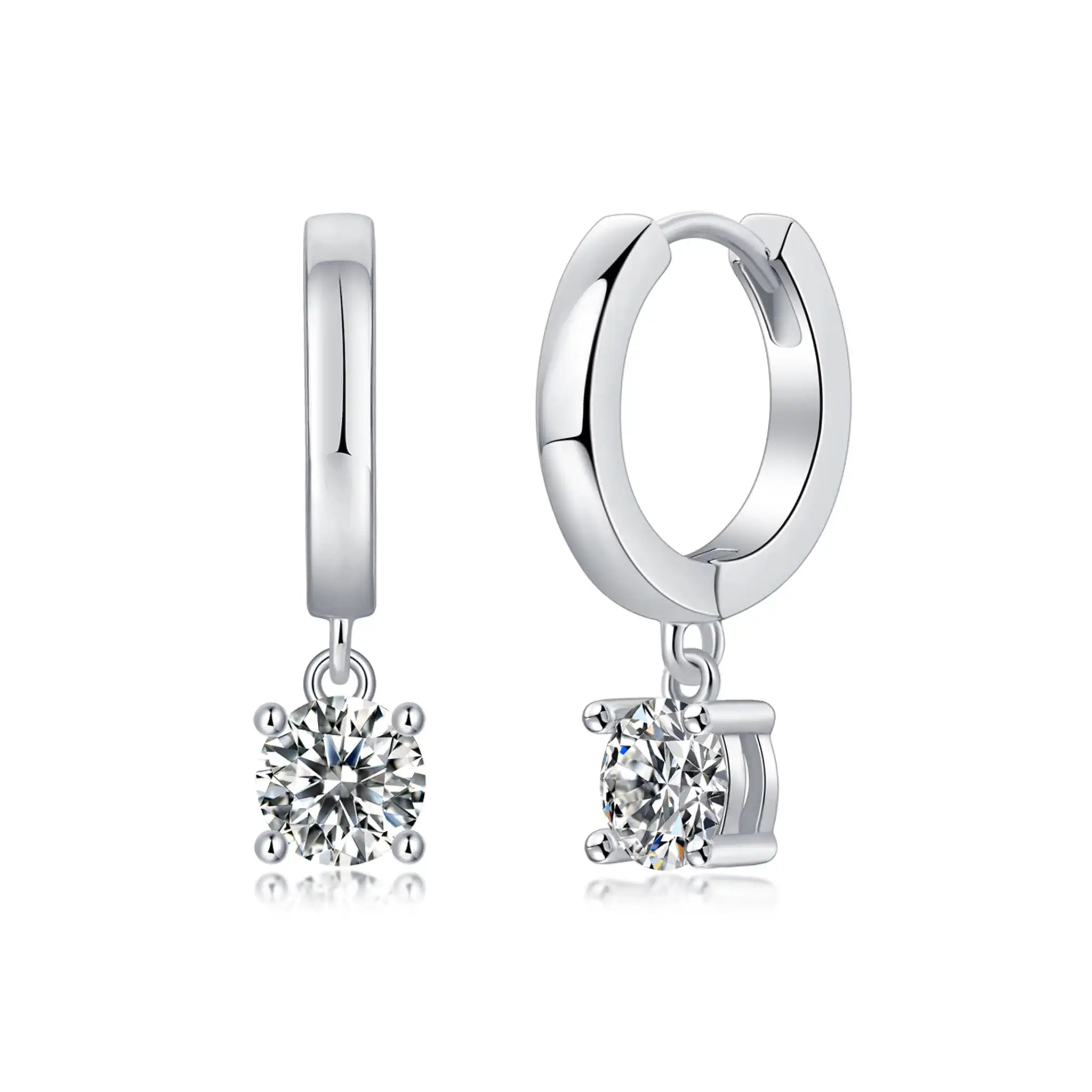 Crystal Grace-Moissanite Sterling Silver Earrings-E18