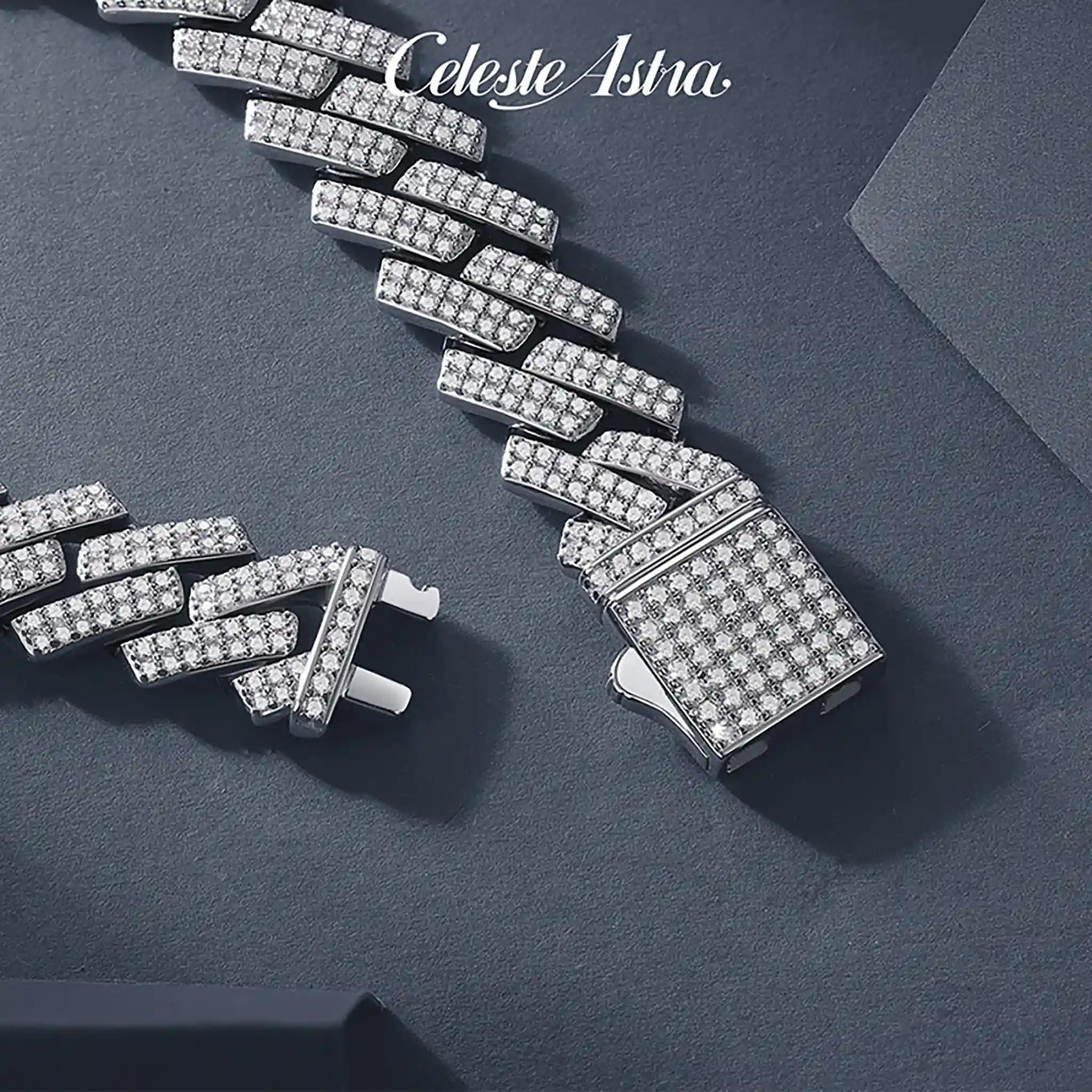CubanLink-Moissanite-Sterling-Silver-Cuban-Bracelet-B6