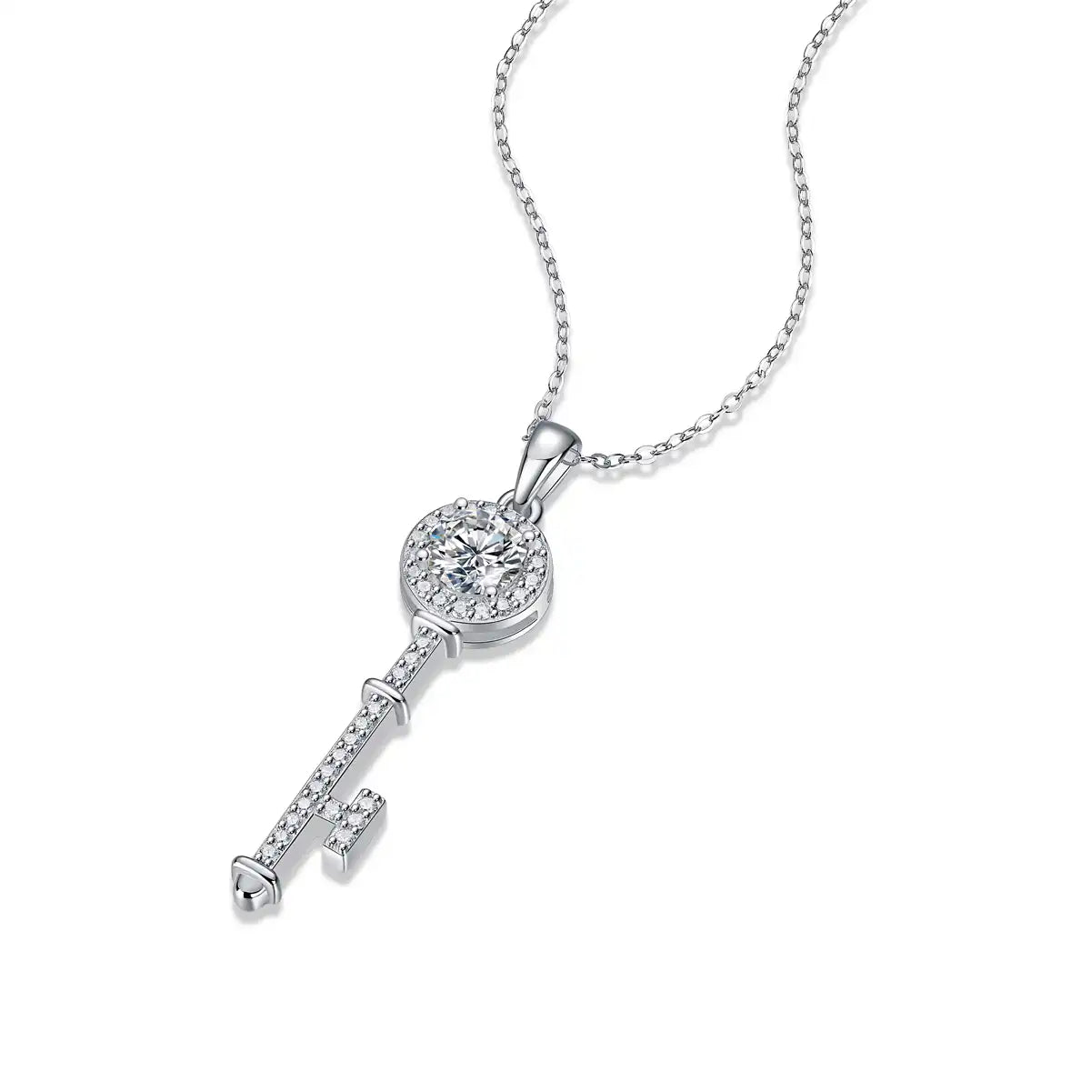 Heart-Key-Moissanite-Sterling-Silver-Necklace-N27