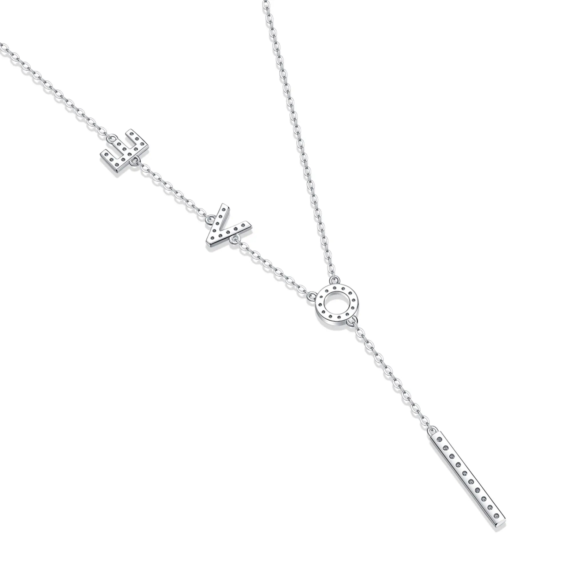 Love Orbit Moissanite Sterling Silver Necklace-N37