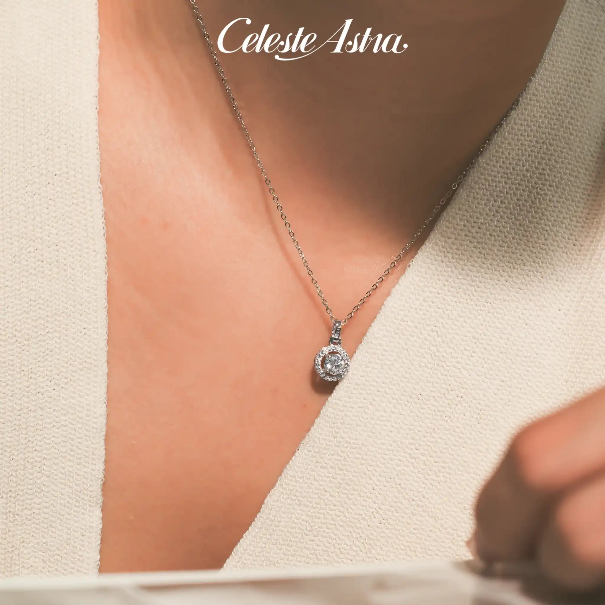 Round-Halo-Moissanite-Sterling-Silver-Necklace-N15
