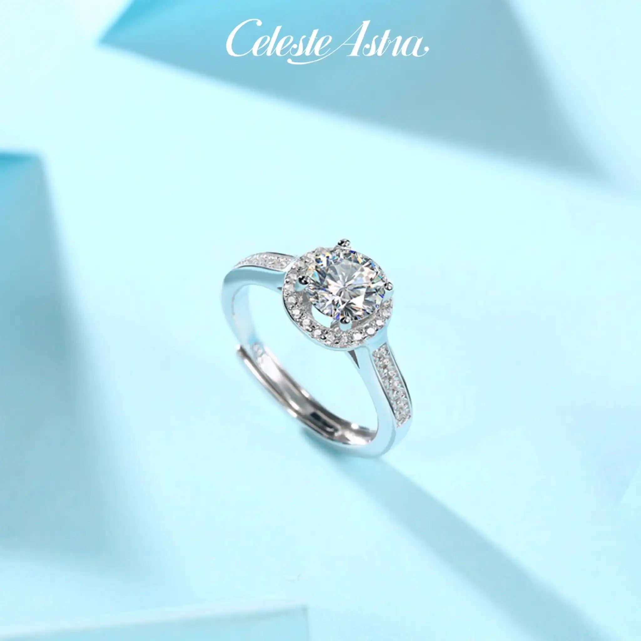Round-Halo-Moissanite-Sterling-Silver-Ring-R11