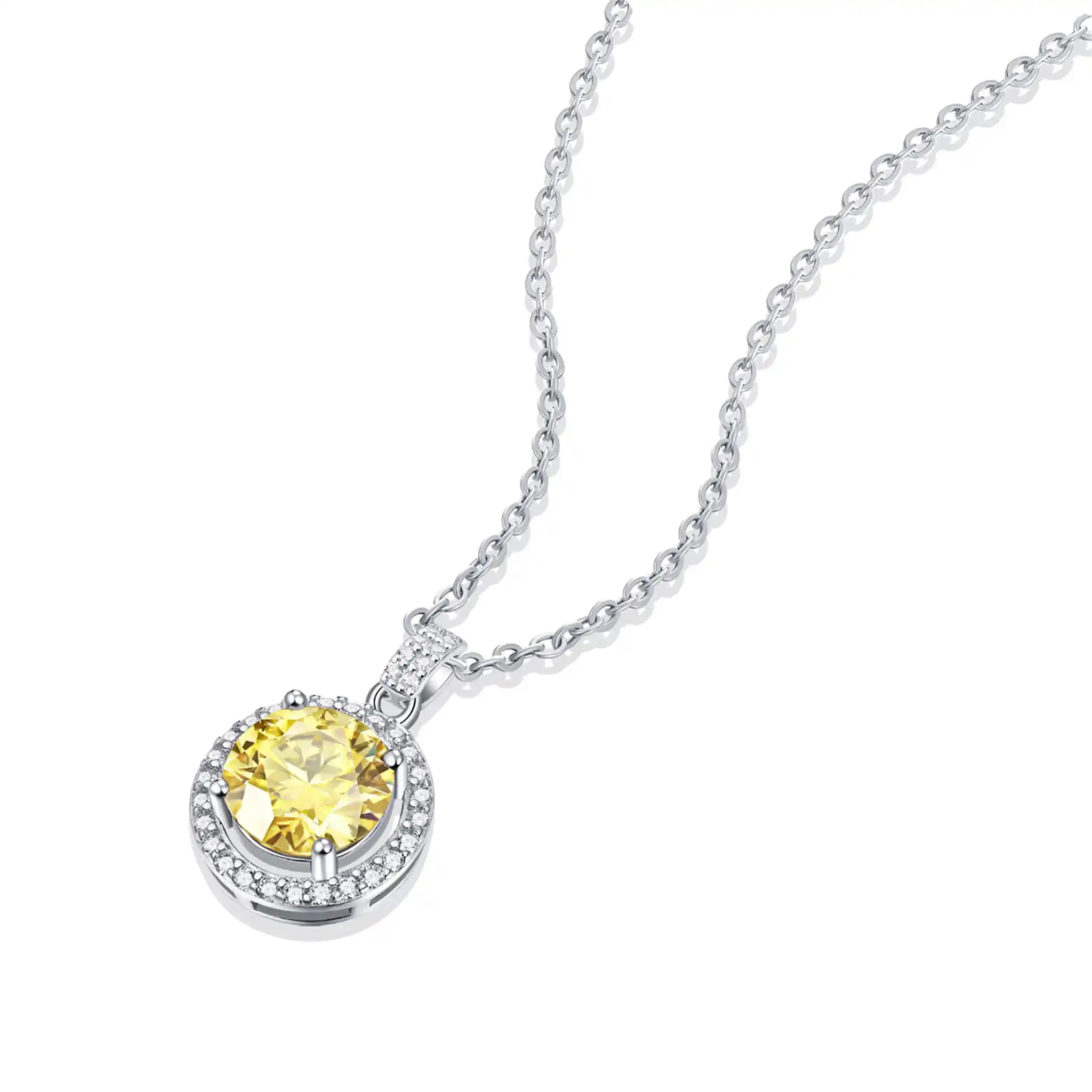 Royal Grace-Moissanite Sterling Silver Necklace-N35