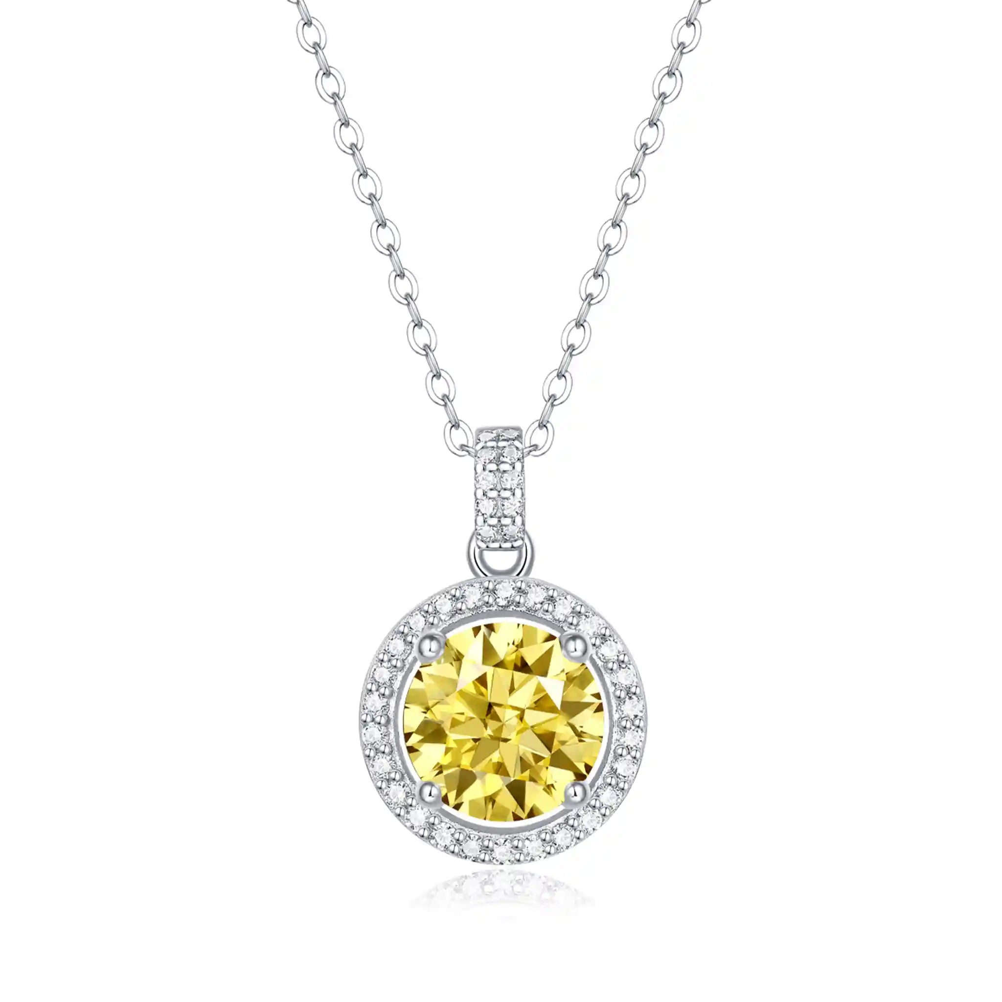 Royal Grace-Moissanite Sterling Silver Necklace-N35