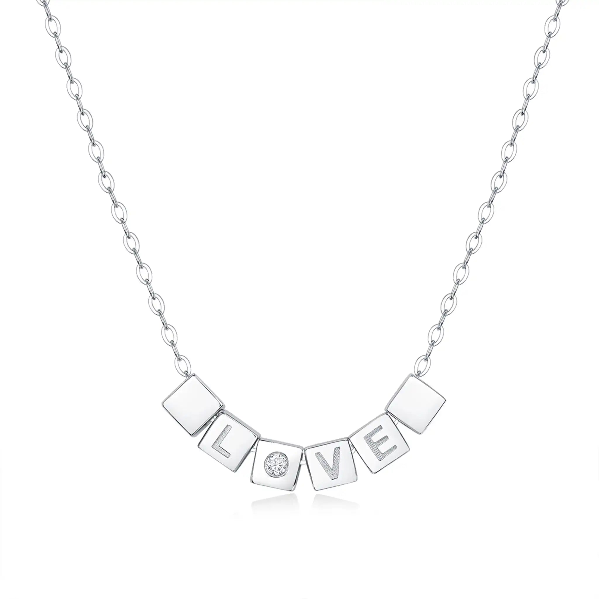 Secret Love-Moissanite Sterling Silver Necklace-N38