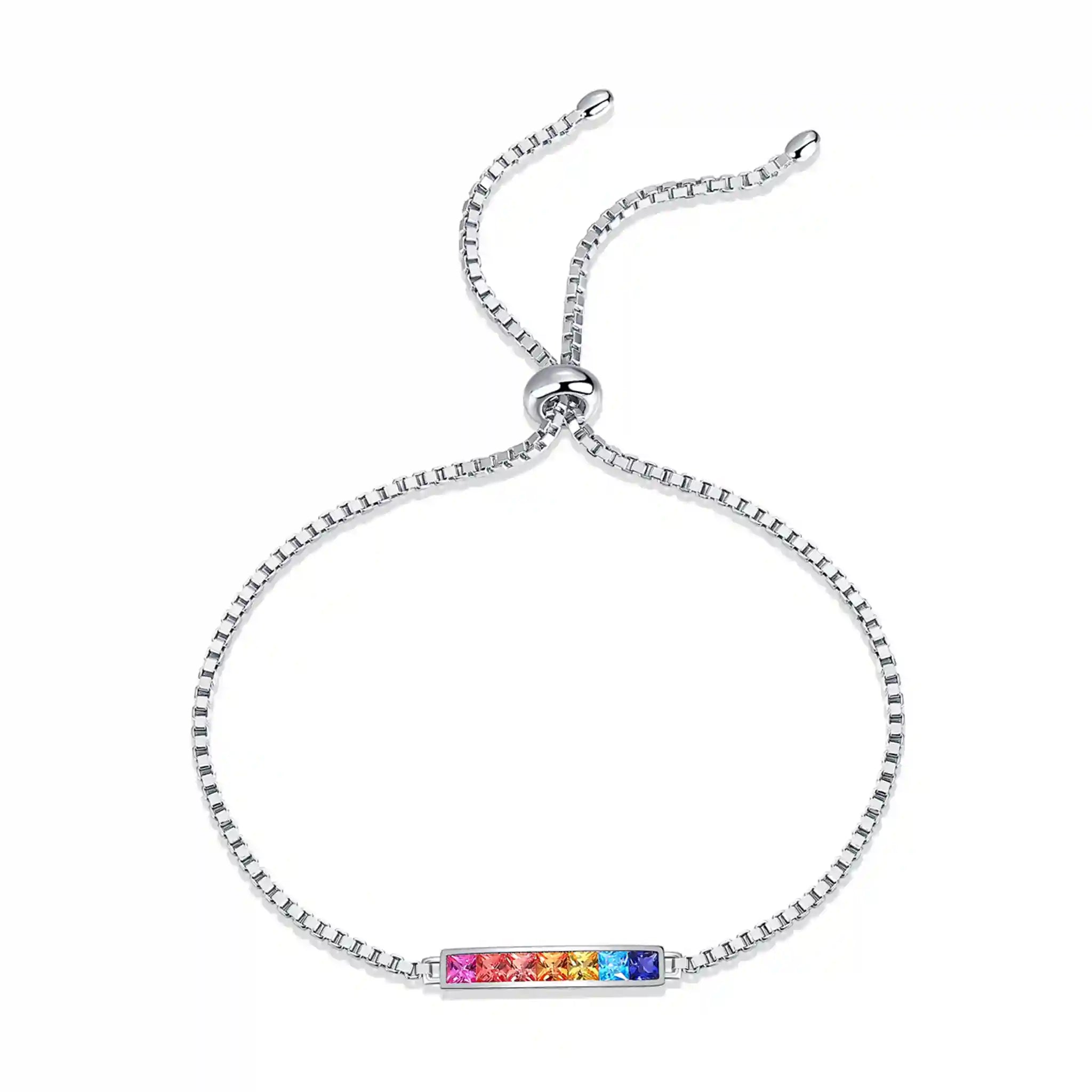Spectrum Grace-Moissanite Sterling Silver Bracelet-B12