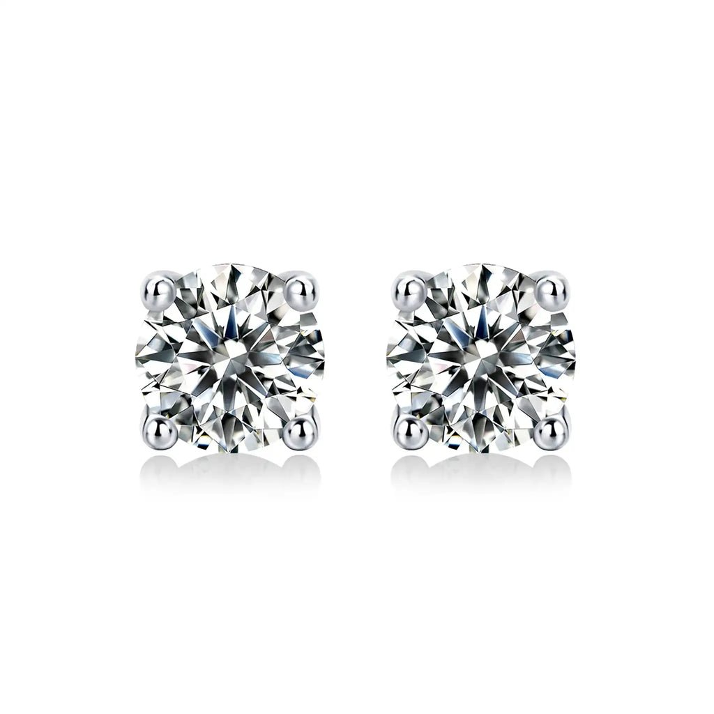 【HYERES LOR】25SS★ Silver (W) Moissanite 1Touch Earrings Amazon.com: Moissanite Stud Earrings for Women and Men